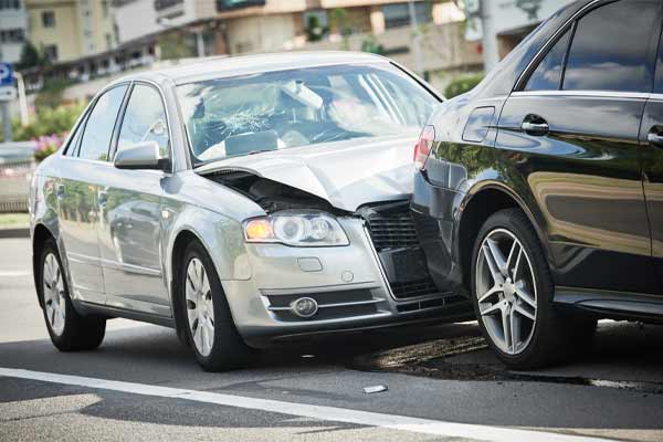A rear-end auto accident