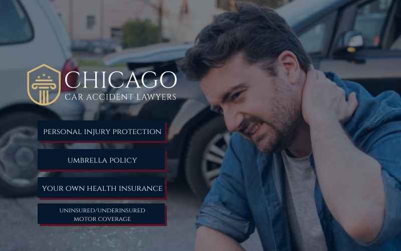 hombre con el cuello lastimado por accidente de coche en will chicago 